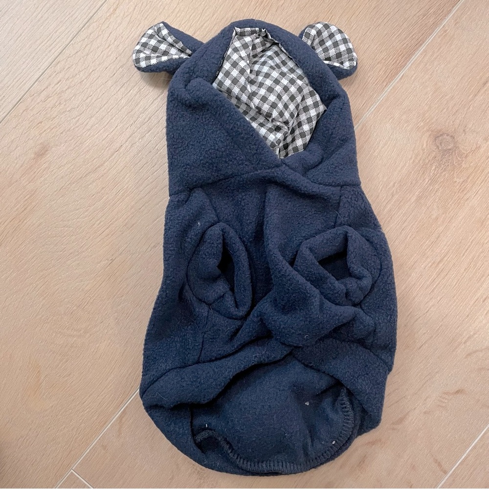 💗 NWOT Dog Navy Hoodie with ears and tail